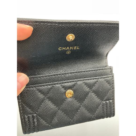 Chanel Wallet- Black and Gold, 4.5 x 3 in - Picture 3 of 8
